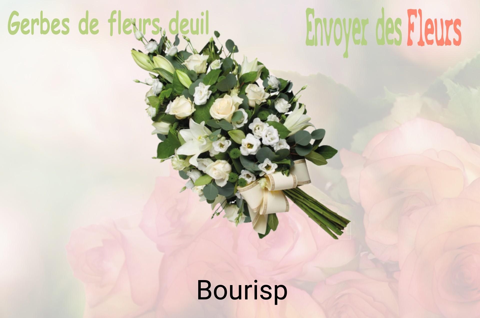 Gerbe de fleurs de deuil livrée à Bourisp